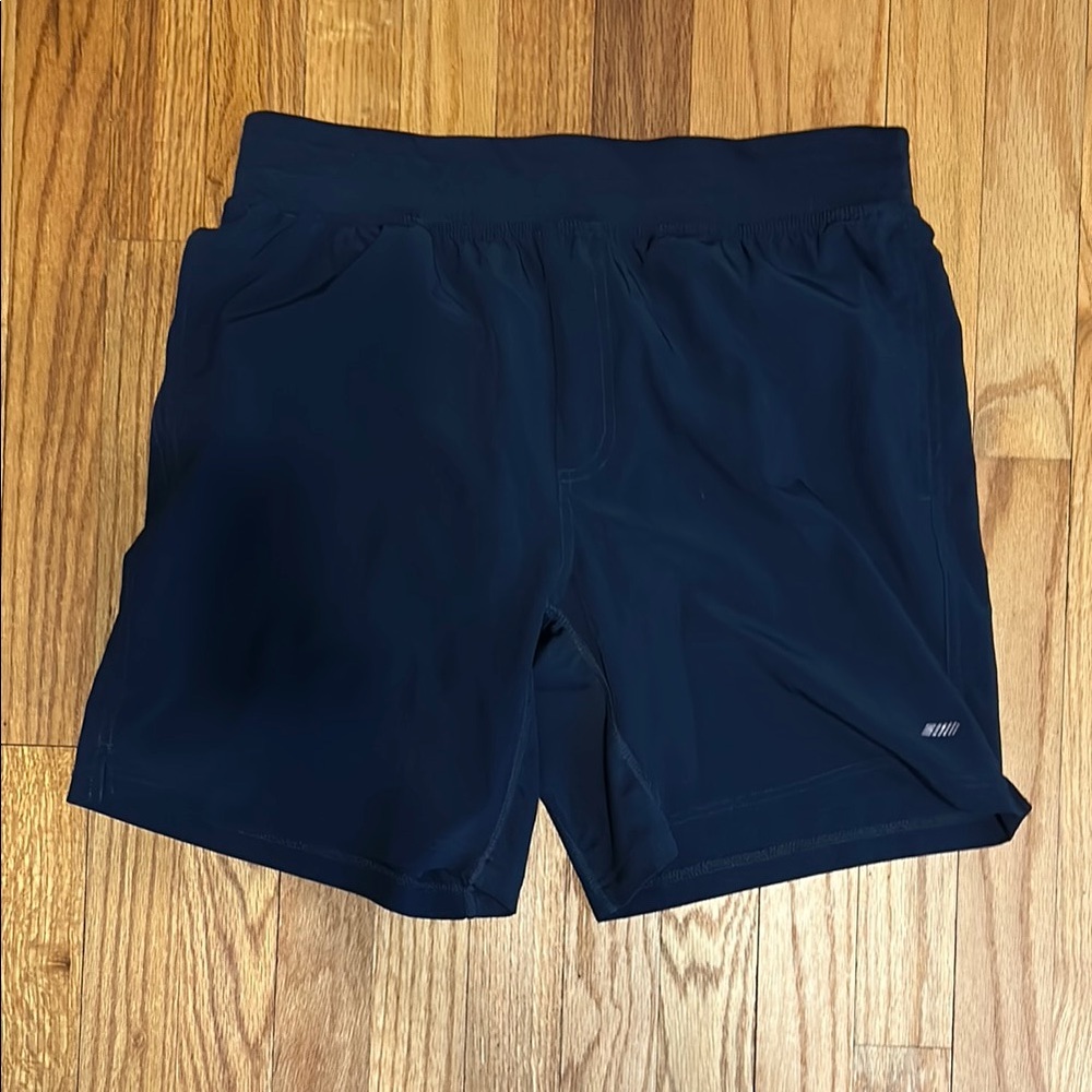 Amazon Essentials Blue Athletic Shorts Elastic Waistband